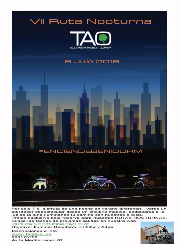 Ruta Nocturna en Benidorm en Bici eléctrica